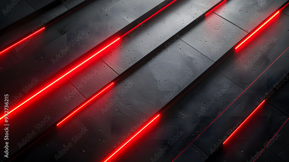 Poster abstract black, red background with diagonal square lines design. elegant black background with shin