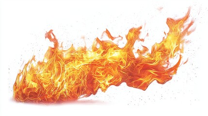 A flame with a compact, oval shape