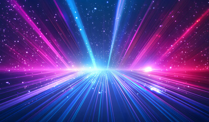 abstract background, Colorful Neon Light Streaks in Space &ndash; Futuristic Abstract Background