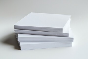 Blank A4 Stacked Paper Mockup isolated created with Generative AI
