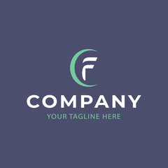 letter f fashion logo design vector