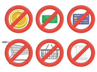 No Sign Shopping Basket Coin Money