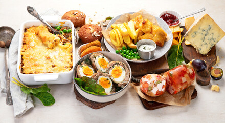 Traditional British food.