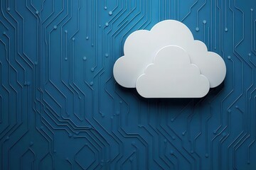 Digital cloud surrounded by binary code, representing cloud computing innovation and technology advancements, Cloud Computing, Tech Innovation