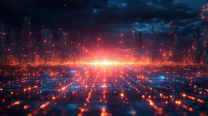 Obraz premium A 3D illustration of digital transformation showcases business innovation and the role of technology in changing internet dynamics.