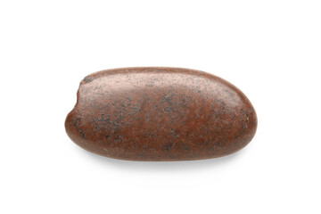 Brown pebble stone on white background