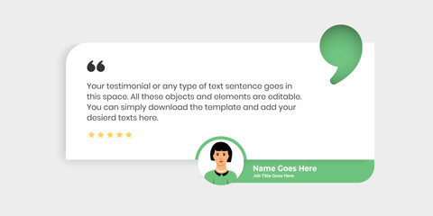 Creative Testimonial Editable Vector Illustration, Empty speech bubbles, What our Clients Say, Quote, Review, Feedback, Infographic Template, Label, editable text box layout, recommendation note