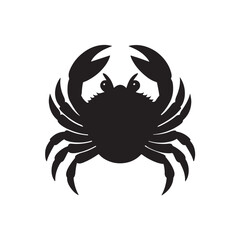 A crab silhouette clip art