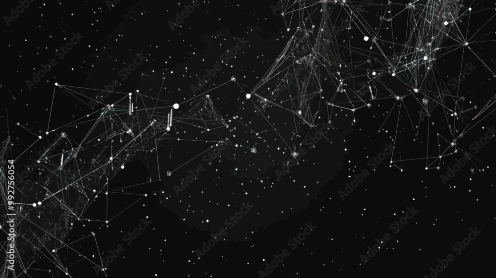 Poster futuristic touch the future low poly wireframe vector starry sky polygonal image with points lines a