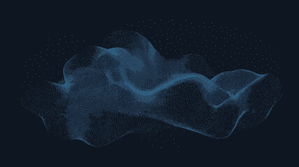 Naklejka premium Abstract Dialogue Cloud in Starry Sky Vector: Minimalist Wireframe Concept of Planets, Stars, and Universe for Futuristic Communications and Creative Designs