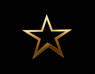 Obraz premium Abstract Golden Shiny Star Logo Sign Symbol Icon. Ai generated image,