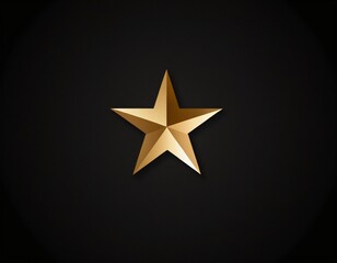 Abstract Golden Shiny Star Logo Sign Symbol Icon. Ai generated image,