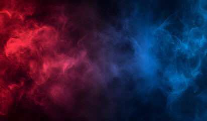 Naklejka premium Abstract Red and Blue Smoke Background – Mysterious Gradient Flow Design