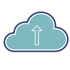 WEBアイコン「クラウドにアップロード」