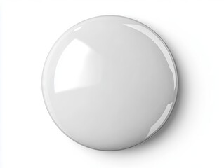 A white button on a white background