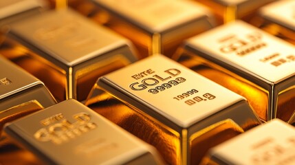 Glistening Gold Bars Symbolizing Pure Investment Value