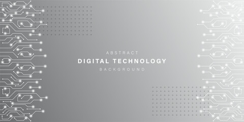 Grey abstract technology background. business technology communication. Hi tech digital connection. high tech. science. modern technology business concept. futuristic background. vector illustration