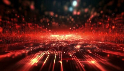 A futuristic red technology background with organic motion. Background with organic motion red futuristic technology. Red futuristic technology background