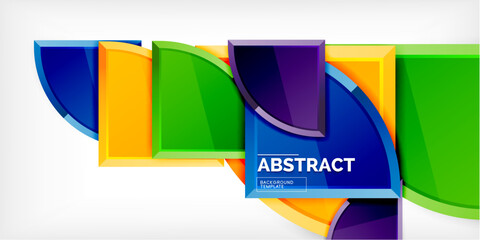 Glossy circles geometric background. Vector Illustration For Wallpaper, Banner, Background, Card, Book Illustration, landing page