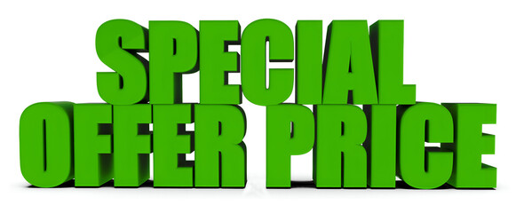 Special Offer Price, 3d text