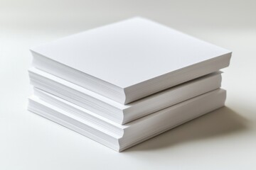 Blank A4 Stacked Paper Mockup isolated created with Generative AI
