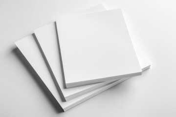 Blank A4 Stacked Paper Mockup isolated created with Generative AI