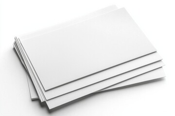 Blank A4 Stacked Paper Mockup isolated created with Generative AI