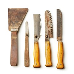 Basic hand tools, Backsaw, isolated on white background  