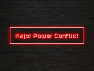 Major Power Conflict のネオン文字