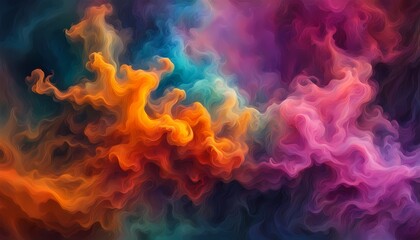 カラフルな煙のイメージ　背景素材