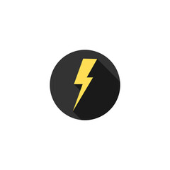 Flash icon. Bolt icon isolated on transparent background