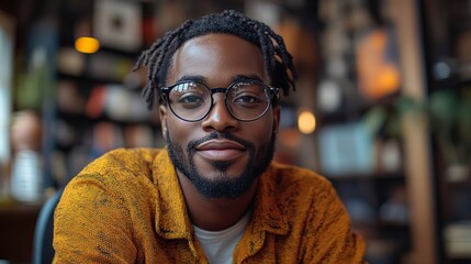 A collage of an African American man using mobile devices in an office, representing the blend of personal and virtual interfaces.