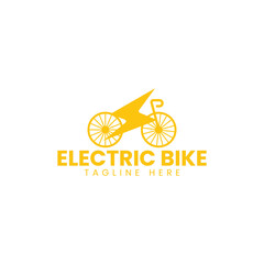 Electric bike logo design vector
