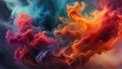 カラフルな煙のイメージ　背景素材