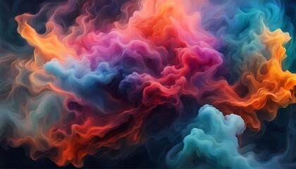 カラフルな煙のイメージ　背景素材