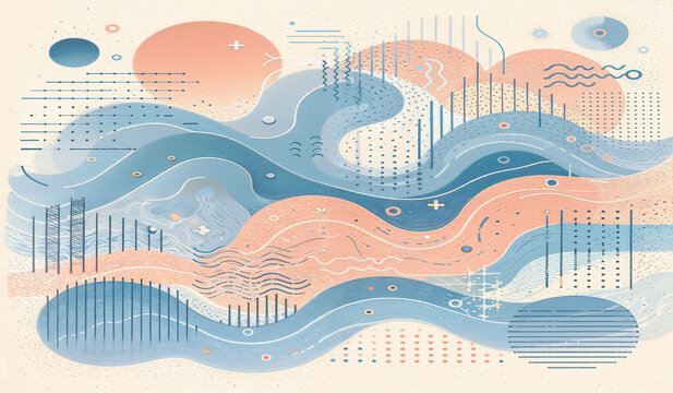 abstract background with waves - Powered by Adobe