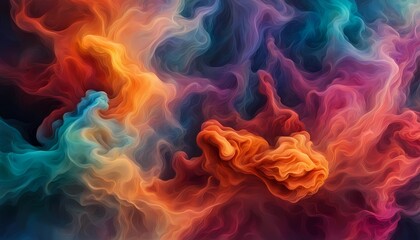 カラフルな煙のイメージ　背景素材