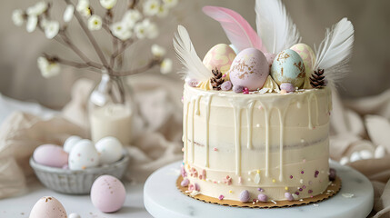 easter bunny with eggs