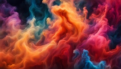 カラフルな煙のイメージ　背景素材