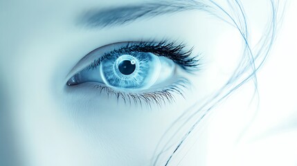 Beautiful eyes girl with creative make up