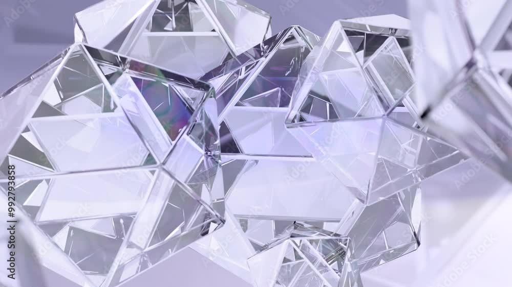 Poster modern background with polygonal crystals. a geometric gem surface in abstract 3d. diamond reflectio