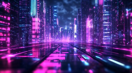 3d rendering of virtual technology abstract background