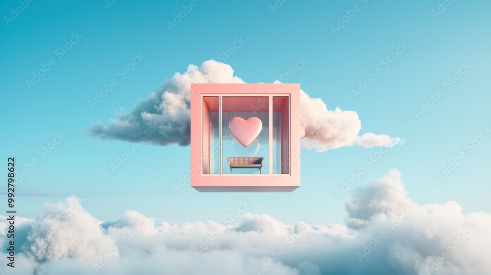 Poster capture the essence of cloud computing for remote work with surreal compositions of virtual meeting 