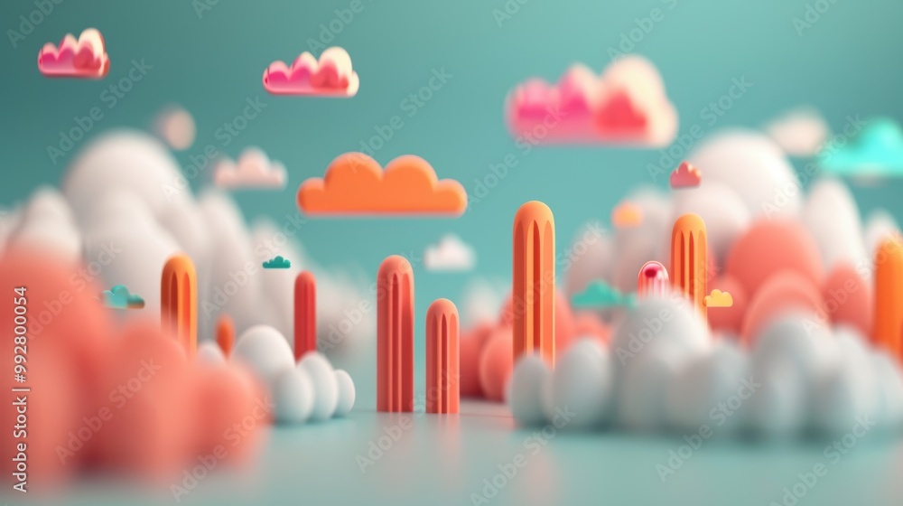 Poster create captivating images of data centers with surreal representations of digital storage amidst lum
