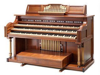 Musical instrument Organ on white background