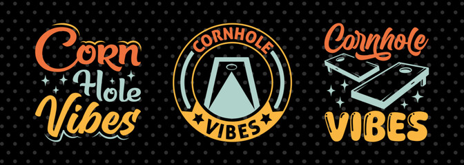 Naklejka premium Cornhole Vibes SVG Cornhole game Tshirt Bundle Cornhole Quote Design