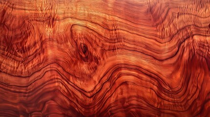 Naklejka premium Close-up of Red Wood Grain with Swirling Patterns