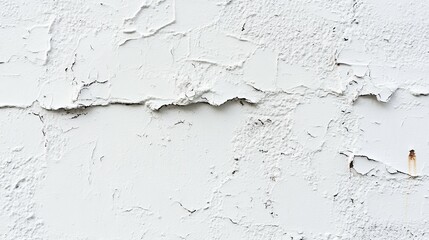 Obraz premium White Wall with Peeling Paint and Cracks