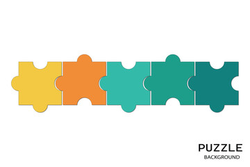  Puzzle pieces infographic vector set. Puzzle jigsaw on white background. Set of puzzle pieces. Vector illustration