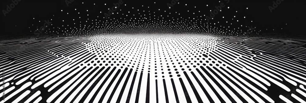 Poster comic book halftone pattern with a dynamic pop art style showcasing bold black and white contrast th